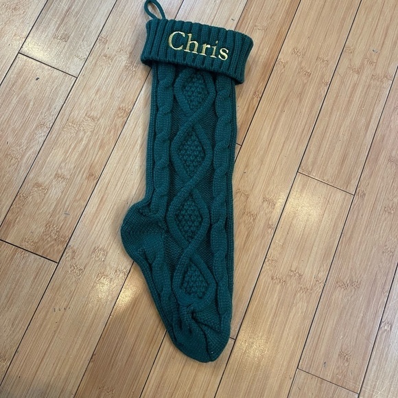 NEW Cable Knit “Chris” Christmas Stocking - Picture 1 of 1